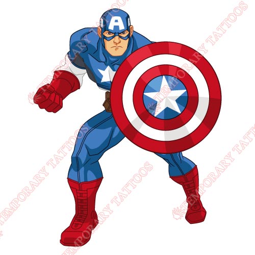 Captain America Customize Temporary Tattoos Stickers NO.66